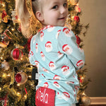 Vintage Santa Buttflap Two Piece Pajamas - Stella Lane Boutique