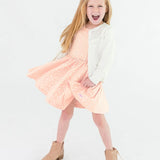 Pink Fawn Dot Long Sleeve Twirl Dress - Stella Lane Boutique