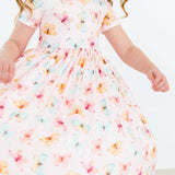 Butterfly Kisses Short Sleeve Twirl Dress - Stella Lane Boutique