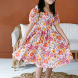 Autumn Garden Puff Dress