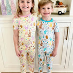 Easter Candy Blue Two Piece Bamboo Pajama Set - Stella Lane Boutique