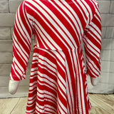 Candy Cane Stripe Swirly Girl Bamboo Dress - Stella Lane Boutique