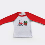 Tree Train Boy's Raglan Shirt - Stella Lane Boutique