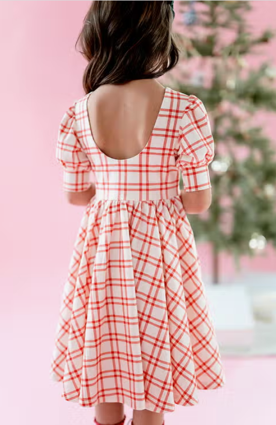 Scarlet Plaid Pocket Twirl Dress - Stella Lane Boutique