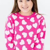 Hot Pink Hearts Sweater - Stella Lane Boutique