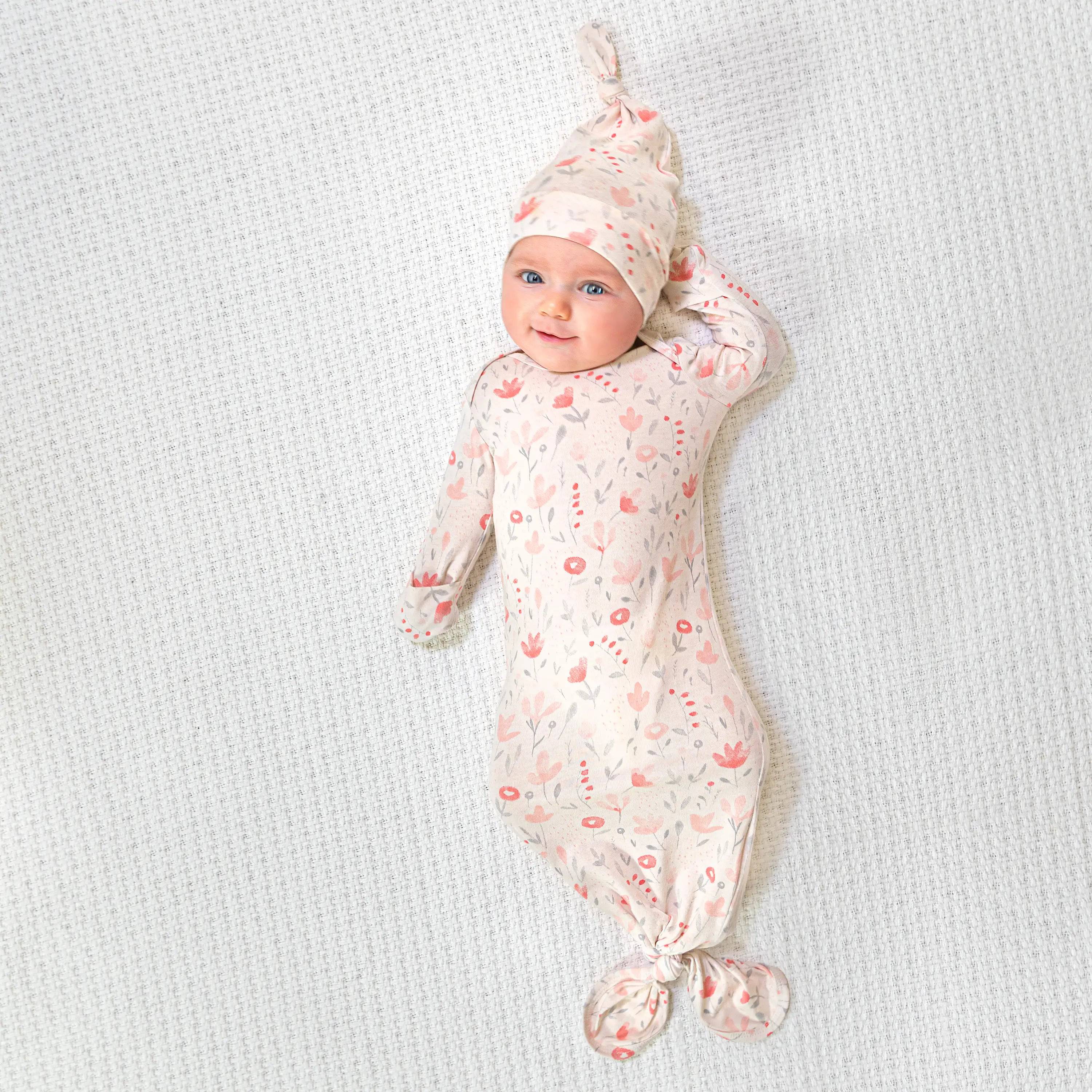 Perennial Comfort Knit Newborn Gown + Hat Gift Set - Stella Lane Boutique