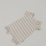 Striped Bamboo Short Sleeve Romper - Stella Lane Boutique