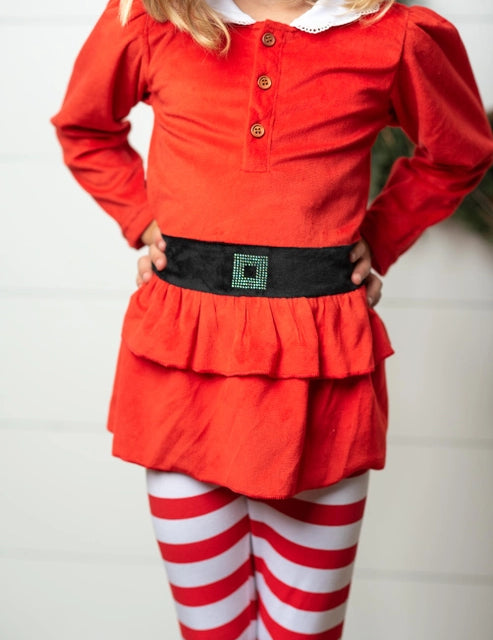 Girl's Santa Suit Leggings Set - Stella Lane Boutique