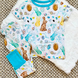 Easter Candy Blue Two Piece Bamboo Pajama Set - Stella Lane Boutique