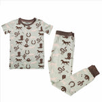 Giddyup! Short Sleeve Bamboo Kids Pajama Set - Stella Lane Boutique