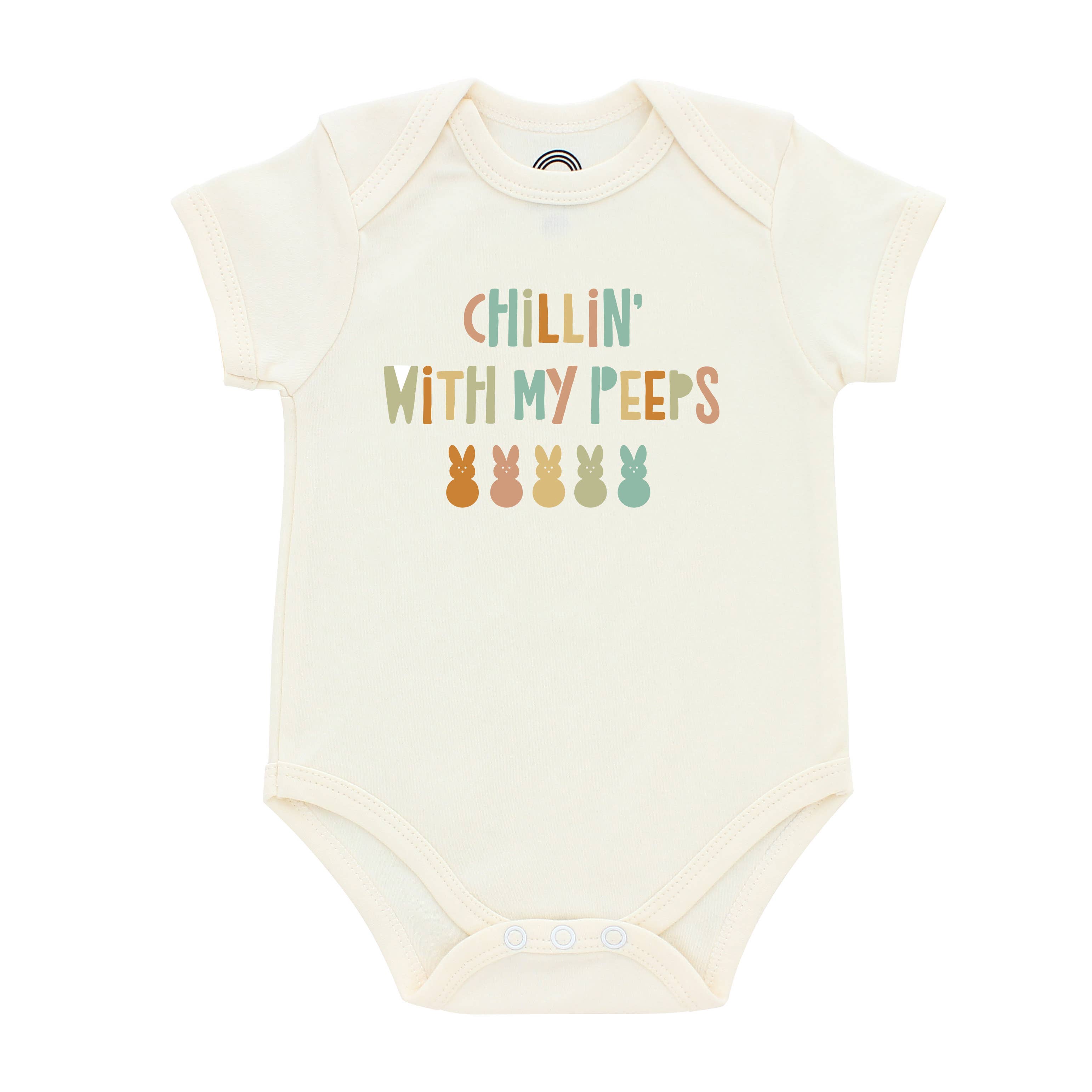 Chillin With My Peeps Easter Bunny Cotton Baby Onesie - Stella Lane Boutique