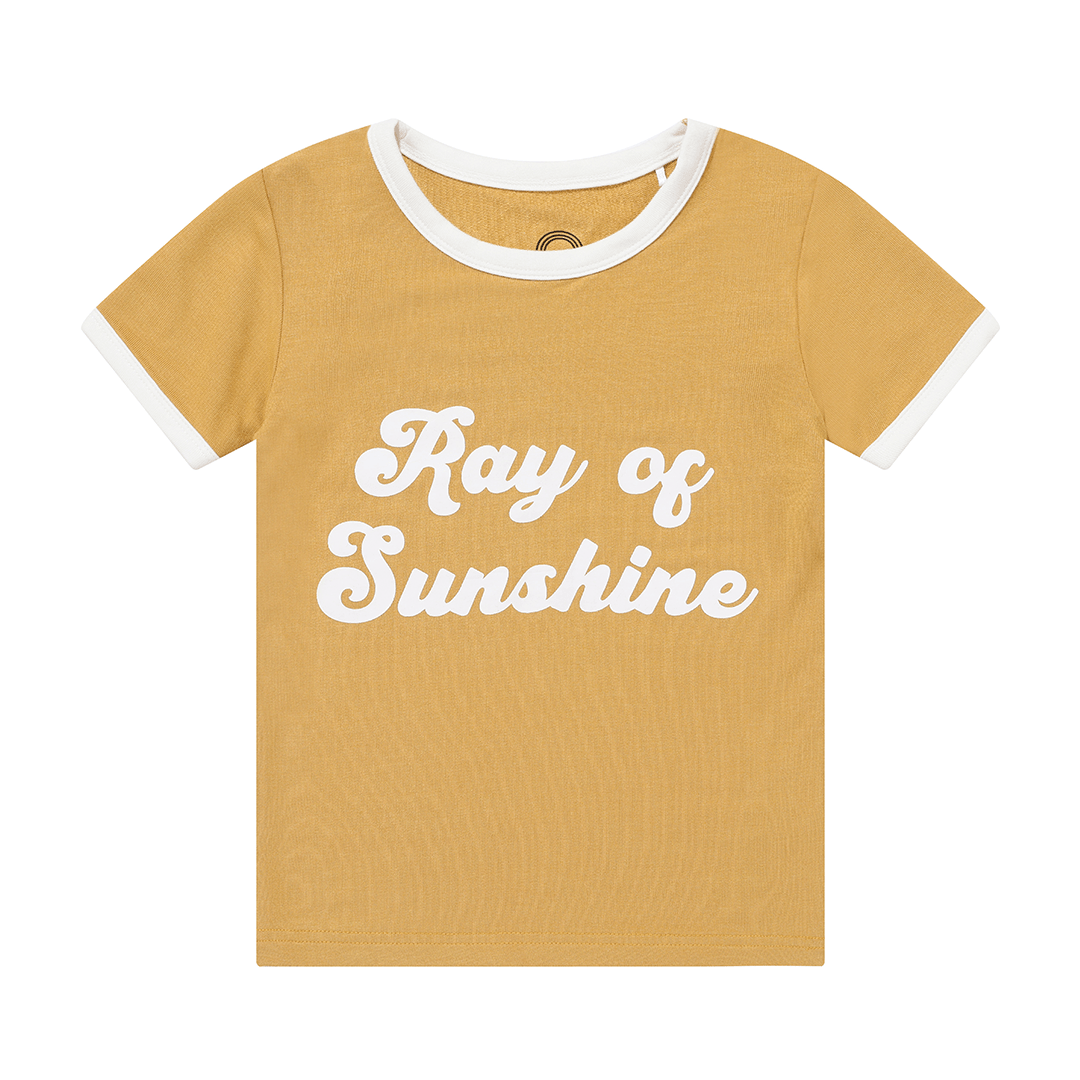 Ray of Sunshine Bamboo Terry Ringer Toddler Kids T-Shirt - Stella Lane Boutique