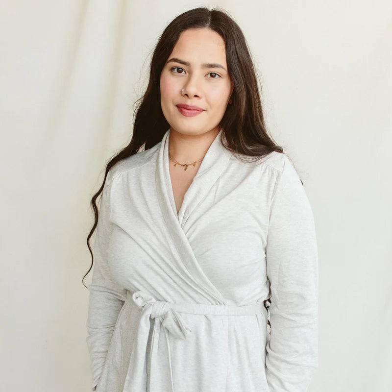 Storm Gray Viscose from Bamboo Organic Cotton Women's Robe - Stella Lane Boutique