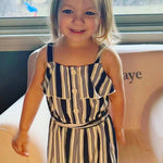 Navy Stripe Toddler Girl Jumpsuit - Stella Lane Boutique