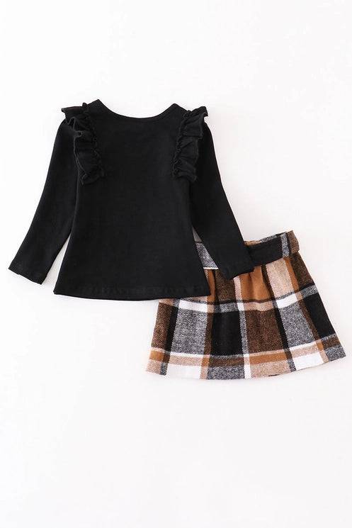 Ruffle Plaid Skirt Set - Stella Lane Boutique