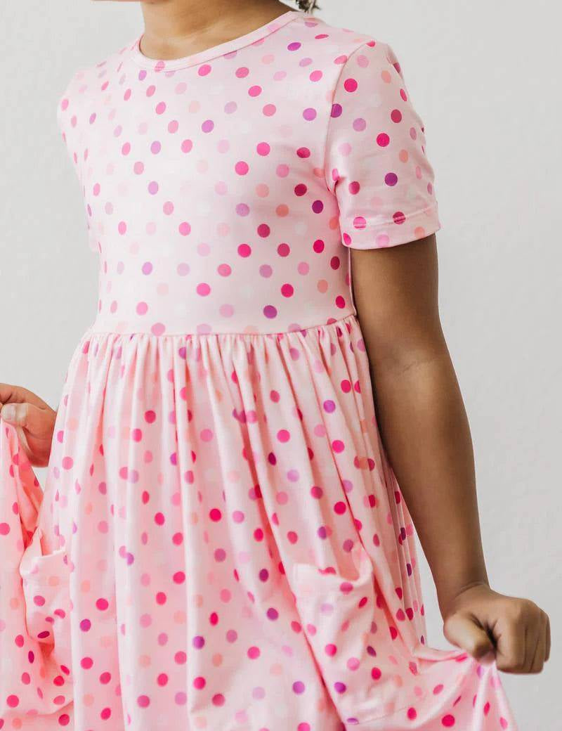 Pastel Vibes Short Sleeve Pocket Twirl Dress - Stella Lane Boutique
