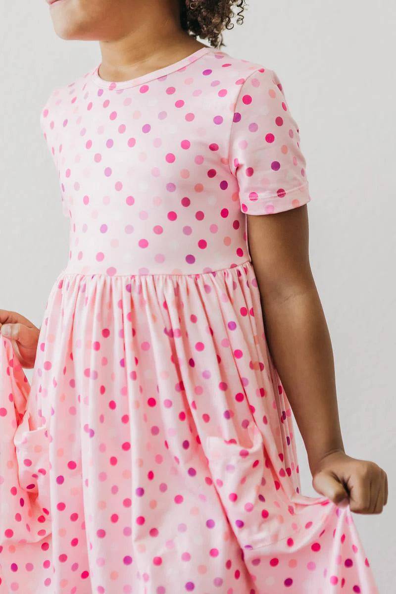 Pastel Vibes Short Sleeve Pocket Twirl Dress - Stella Lane Boutique