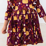 Pumpkin Patch Ruffle Twirl Dress - Stella Lane Boutique