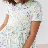 Spring Dandelion Short Sleeve Pocket Twirl Dress - Stella Lane Boutique