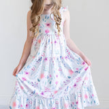 Pastel Wildflowers Ruffle Maxi Dress - Stella Lane Boutique