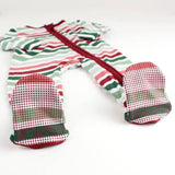 Holly Jolly Stripe Footed One Piece Pajama - Stella Lane Boutique
