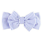 Blue Seersucker Swim Bow Headband - Stella Lane Boutique