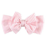 Pink Seersucker Swim Bow Headband - Stella Lane Boutique