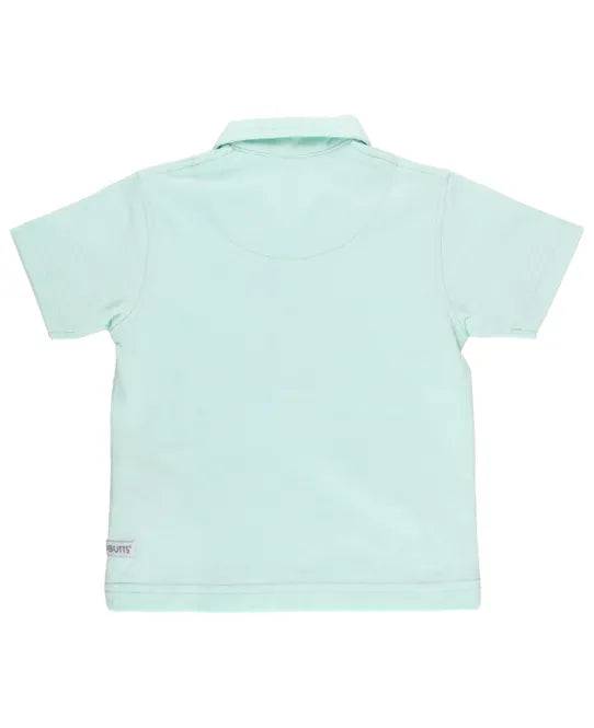 Aqua Short Sleeve Polo - Stella Lane Boutique