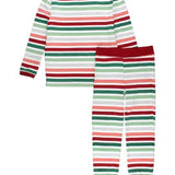Holly Jolly Stripe Long Sleeve Pajama Set - Stella Lane Boutique