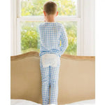 Blue Gingham Buttflap Pajamas - Stella Lane Boutique