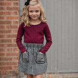 Houndstooth Skirt and Top Set - Stella Lane Boutique