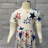Americana Short Sleeve Bamboo Twirl Dress - Stella Lane Boutique