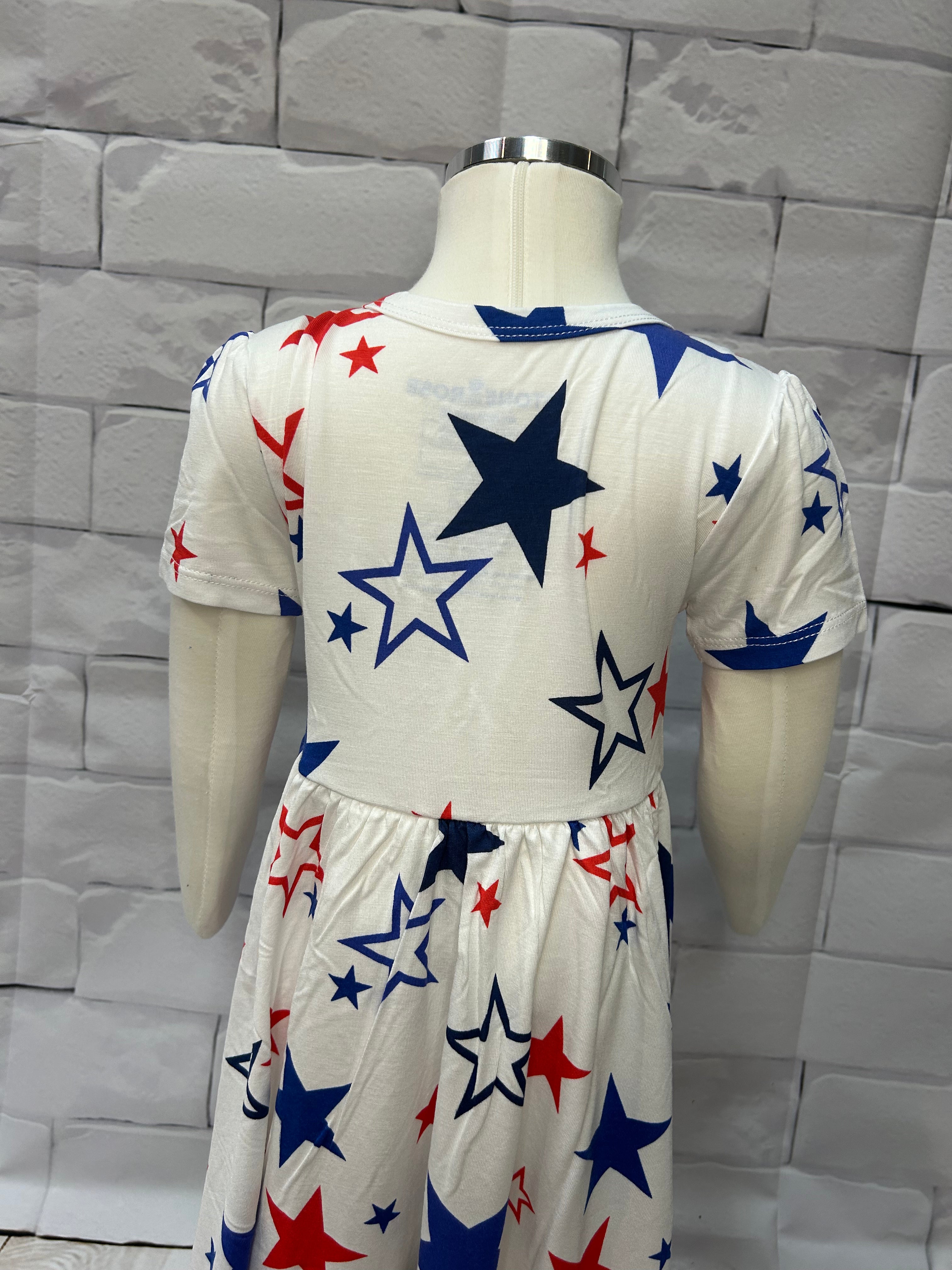 Americana Short Sleeve Bamboo Twirl Dress - Stella Lane Boutique